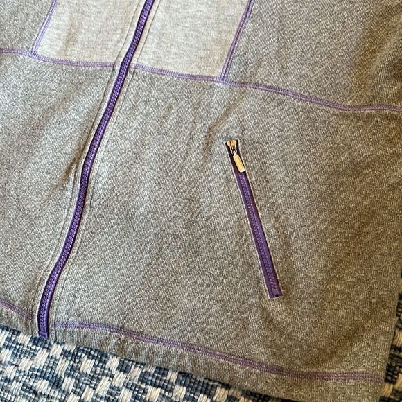 Draper’s & Damon’s Petites Women’s PXL Grey & Lavender Purple Full Zip Jacket - Picture 4 of 11
